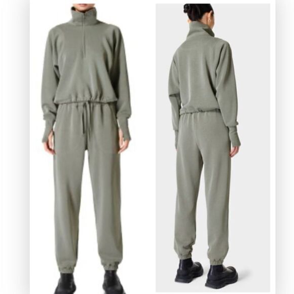 Sweaty Betty sand wash cuffed trouser jogger Shadow Green XS $144 - Picture 1 of 7